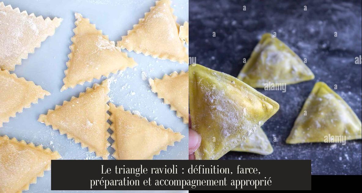 Le triangle ravioli : définition, farce, préparation et accompagnement ...